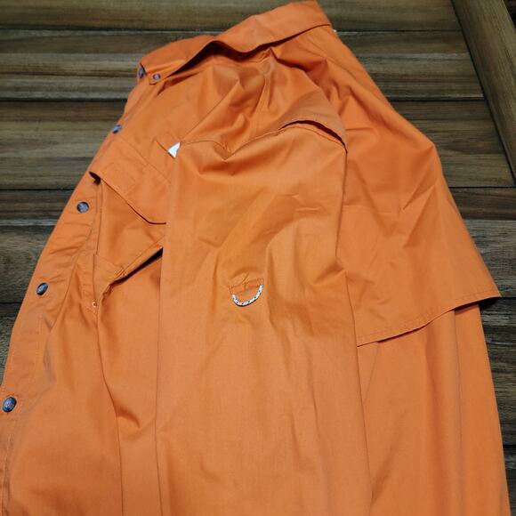 Magellan LS Orange Angler Fit MagShield Fish Gear Button Up Shirt - Size 4XL - Picture 6 of 8